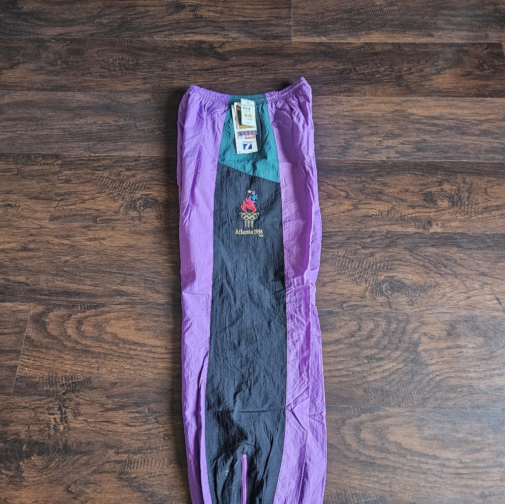 Vintage Logo 7 1996 Olympic Games Atlanta Windbreaker Pants DEADSTOCK NWT